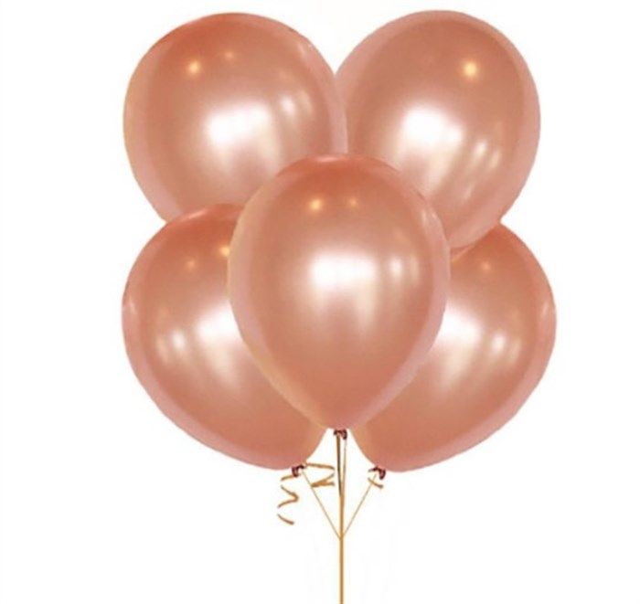 Rose Gold Renk Metalik Balon Sedefli Balon 100 Adet