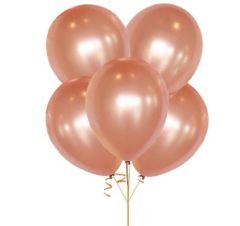 Rose Gold Renk Metalik Balon Sedefli Balon 100 Adet