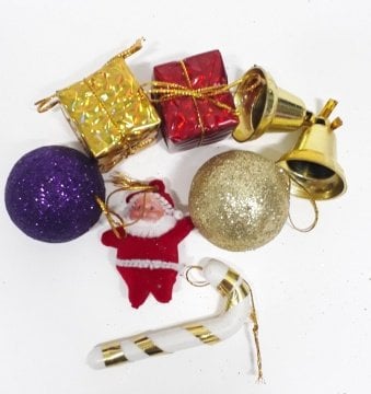 8 li Karışık 3 cm Yılbaşı Ağacı Süsü