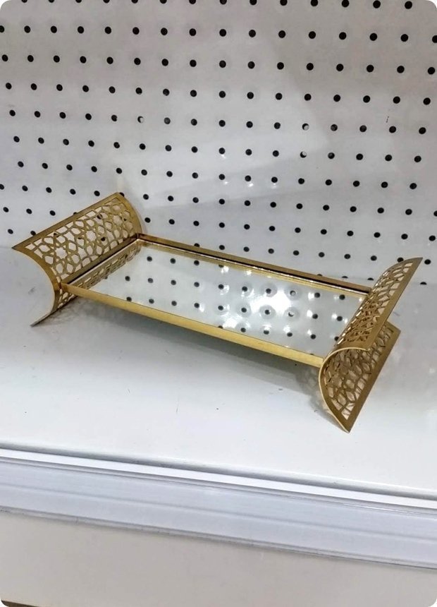 3 lü aynalı tepsi seti