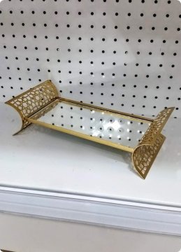 3 lü aynalı tepsi seti