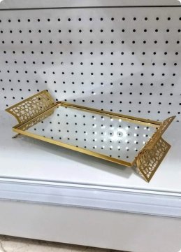 3 lü aynalı tepsi seti