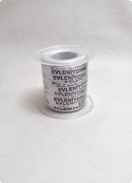 6 mm 35 mt evleniyoruz rulo saten kurdela