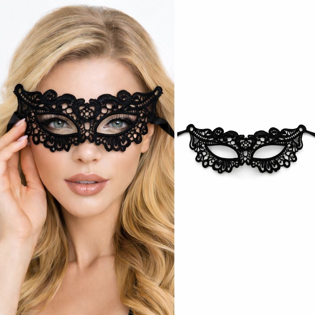 Siyah Dantel Venedik Maskesi Kadın – Zarif Parti & Balo Maskesi 8 No