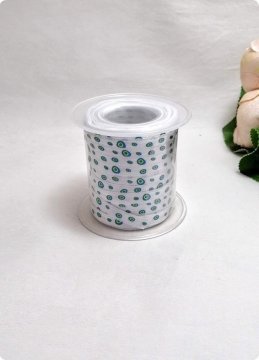 6 mm 35 mt nazar Boncuk baskılı rulo saten kurdela