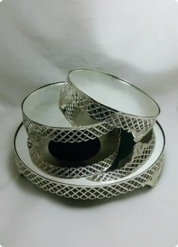 Metal küçük jardinyer takımı GUMUS