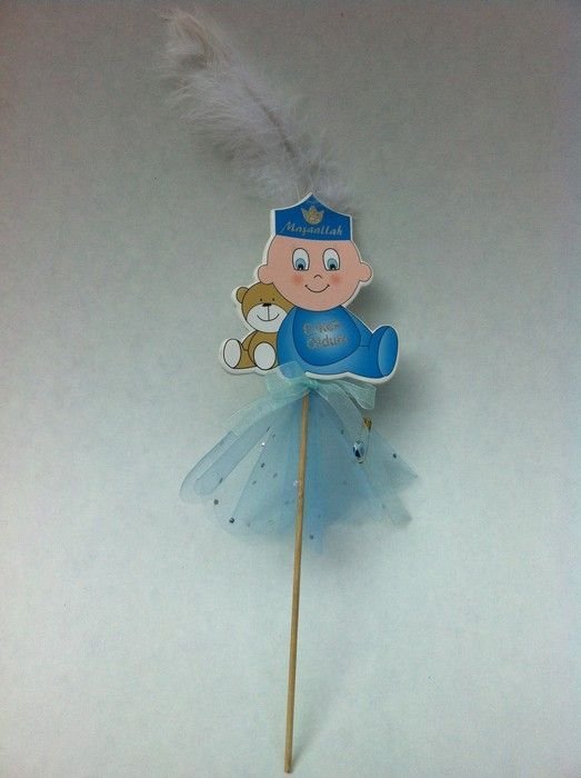 Çubuklu sünnet şekeri obje 12'Li paket(Süslenmiş)