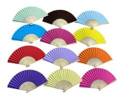 Ahşap Üzeri Renkli Kağıt Yelpaze (Baskıya Uygun)