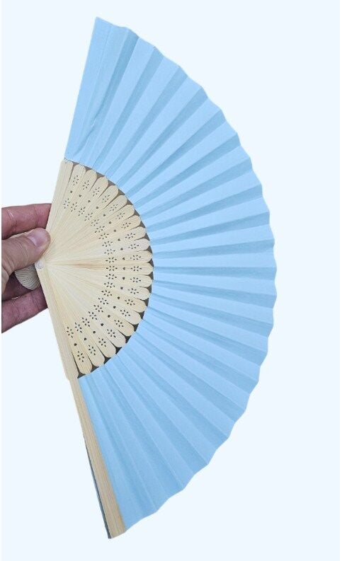 Ahşap Üzeri Renkli Kağıt Yelpaze (Baskıya Uygun)