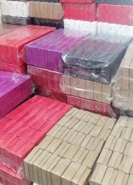 30 Lu (8x6x3 Cm) Süngerli Karton Takı Kutuları Altın - 30 Adet / Paket