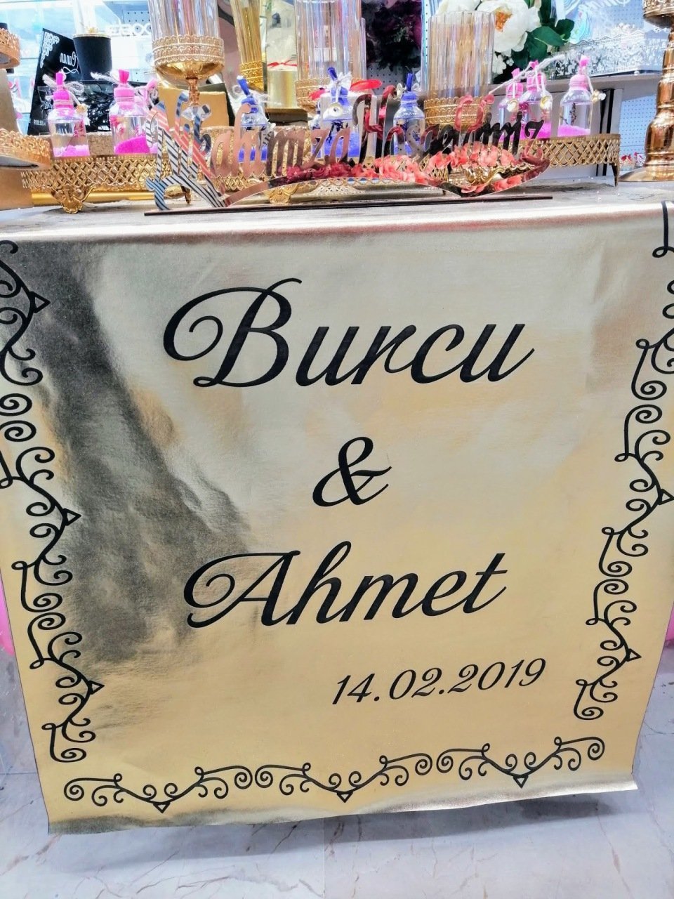 Deri işlemeli runner GUMUS