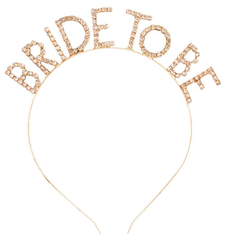 TAÇ METAL TAŞLI BRIDE TO BE ALTIN PK:1 KL:250