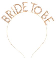 TAÇ METAL TAŞLI BRIDE TO BE ALTIN PK:1 KL:250