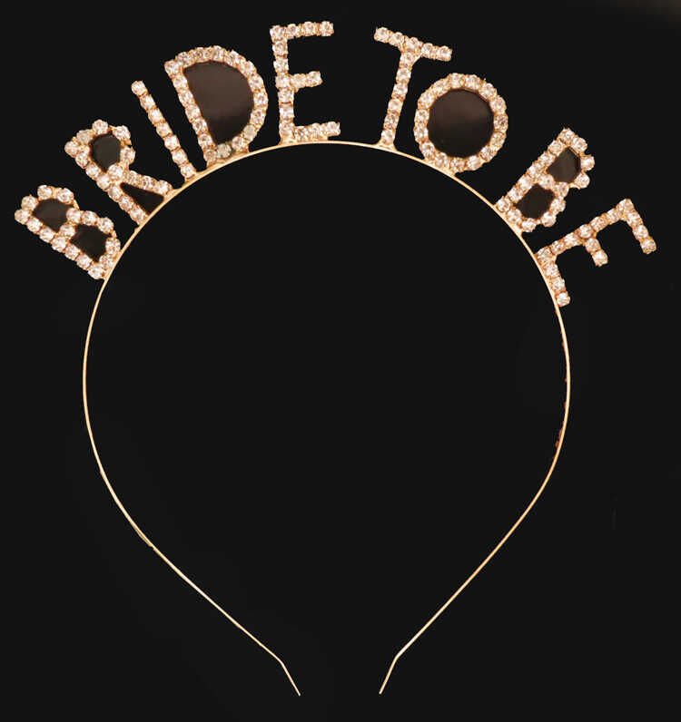 TAÇ METAL TAŞLI BRIDE TO BE ALTIN PK:1 KL:250