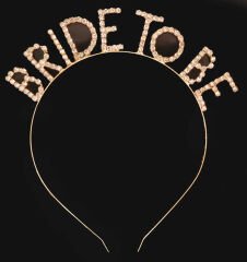 TAÇ METAL TAŞLI BRIDE TO BE ALTIN PK:1 KL:250