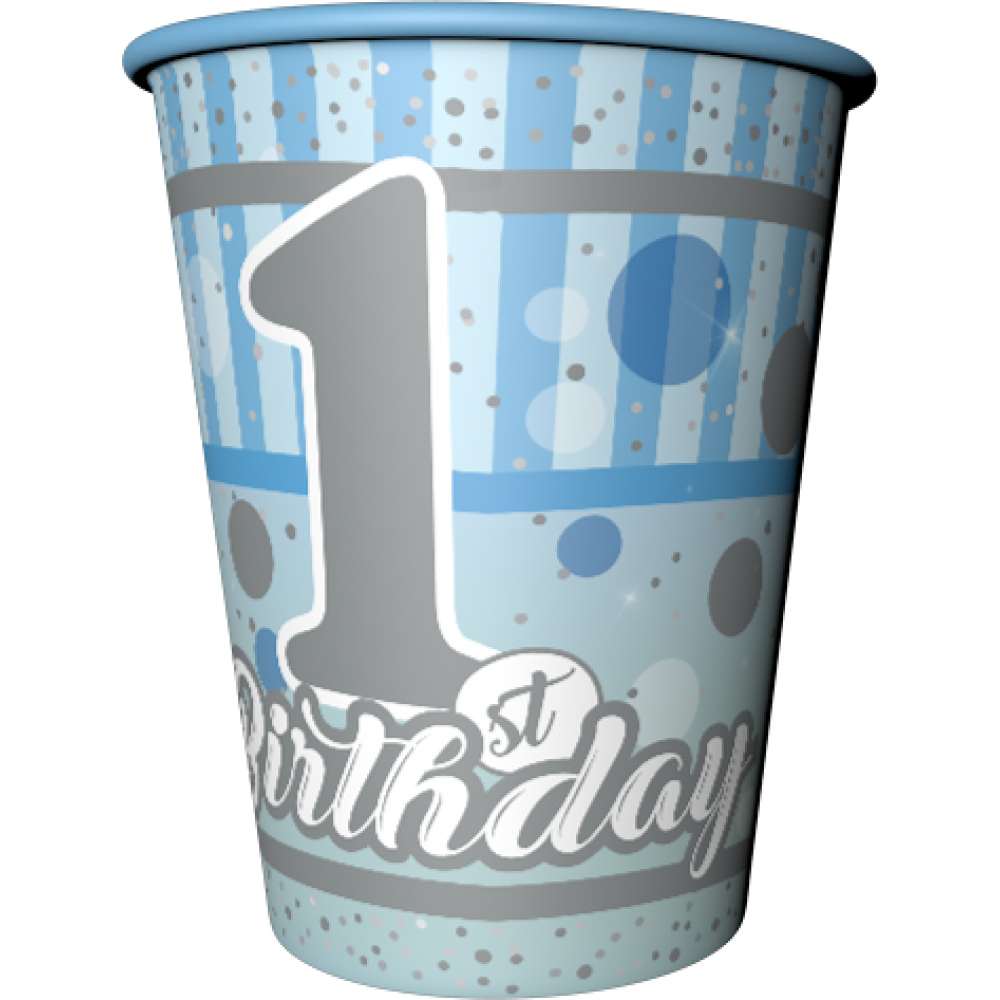 8 Li 1 Yaş Happy Birth Day Karton Bardak