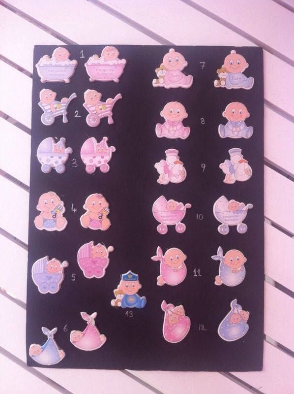 Decota / Sticker / Stiker Bebek süsleri