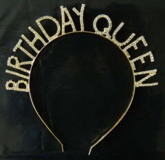 TAÇ METAL TAŞLI BIRTHDAY QUEEN ALTIN PK:1 KL:250