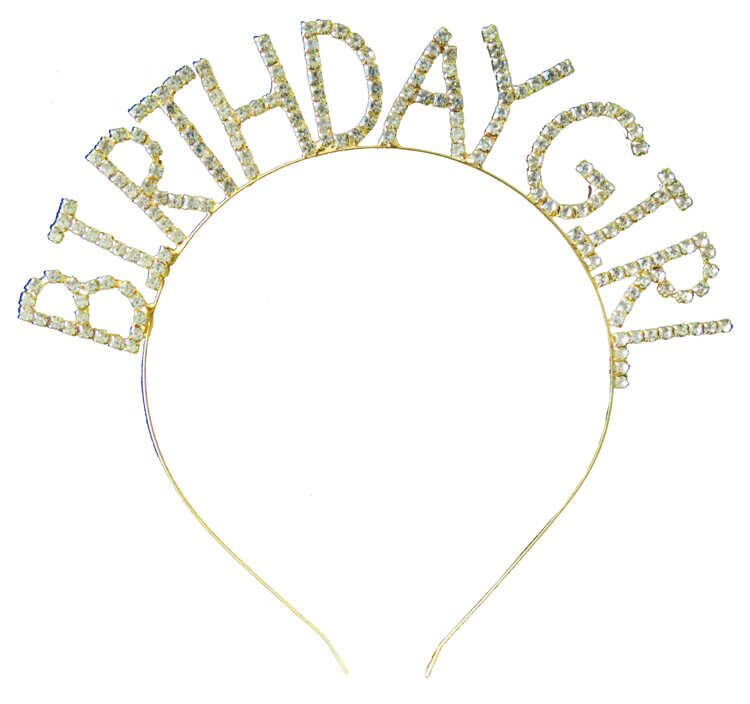 TAÇ METAL TAŞLI BIRTHDAY GIRL ALTIN PK:1 KL:250