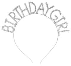 TAÇ METAL TAŞLI BIRTHDAY GIRL GÜMÜŞ PK:1 KL:250