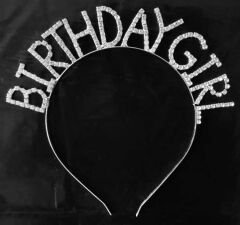 TAÇ METAL TAŞLI BIRTHDAY GIRL GÜMÜŞ PK:1 KL:250