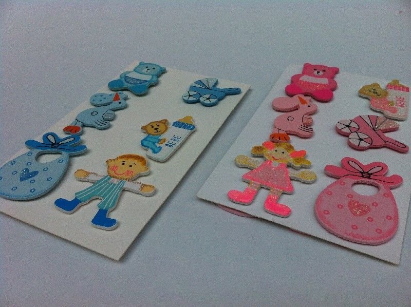 12 li Ahşap sticker