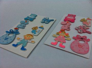 12 li Ahşap sticker