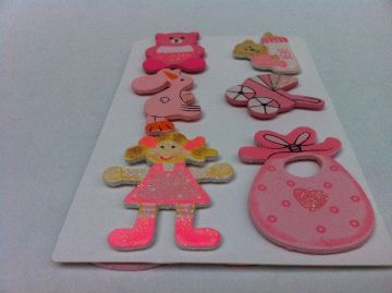 12 li Ahşap sticker