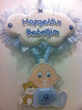 Bebek Odası Kapı Süsü ; Ayı,BebekTemalı