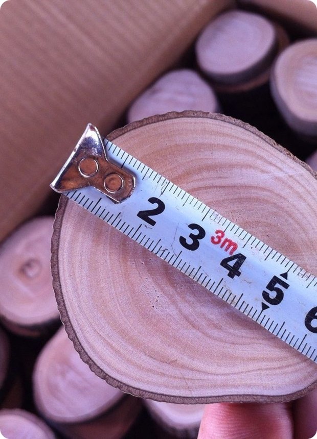 50 Adet Baskısız Doğal Ahşap, 6-8 cm Ağaç