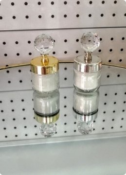 20 li Kristal Tepelikli Mumlu Cam Kavanoz