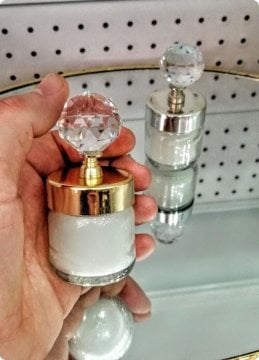 20 li Kristal Tepelikli Mumlu Cam Kavanoz