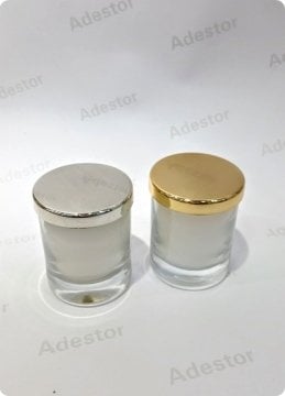 10 lu Metal Delikli Kapaklı Mumlu Cam Bardak