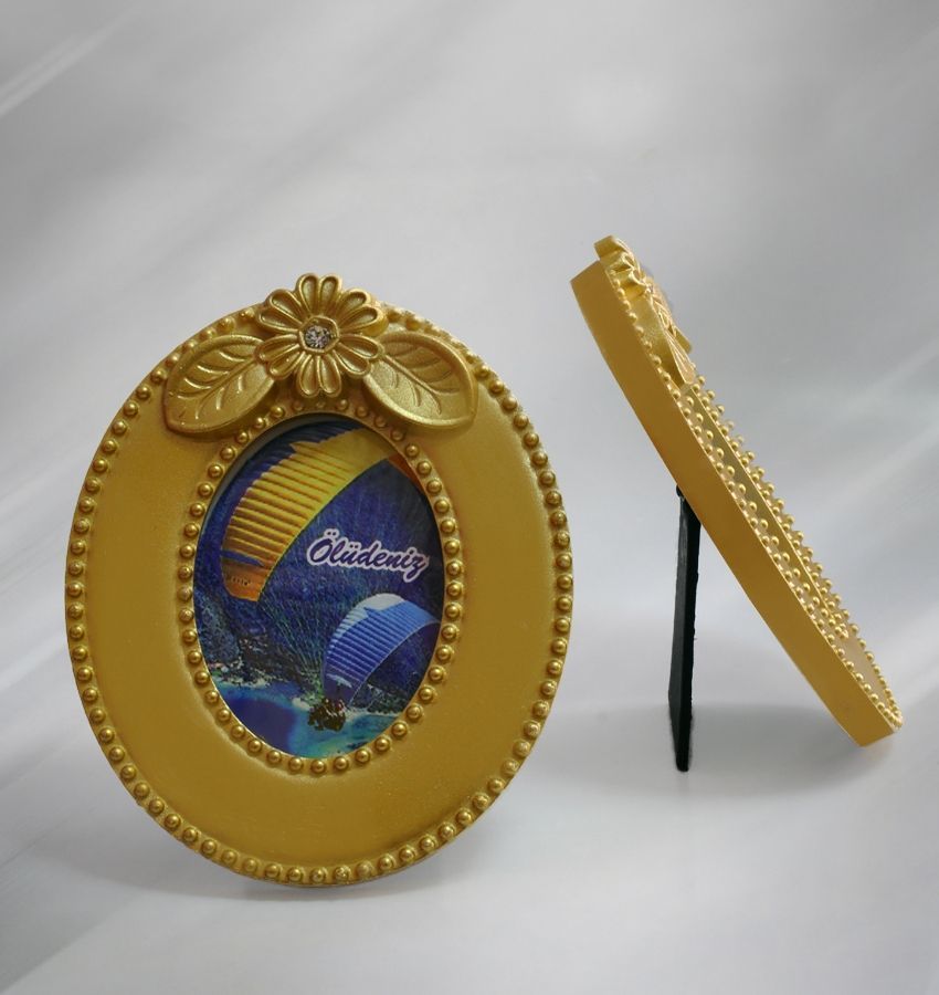 Polyester Çerçeve Taşlı Oval