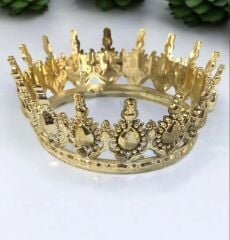 Tam tur mika (pvc) kraliçe taçı & pasta üstü taç