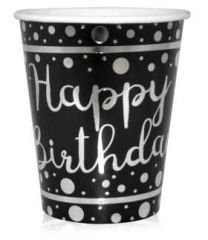 BARDAK HAPPY BIRTHDAY VARAKLI  SİYAH PK:6-KL:54