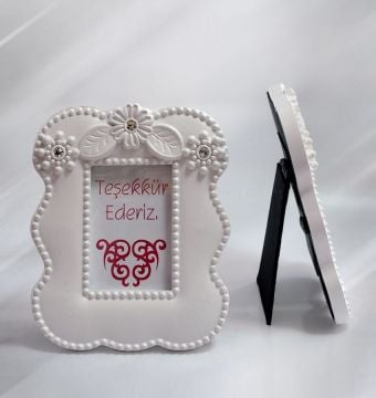 Polyester Çerçeve Taşlı Dalgalı Dikdörtgen
