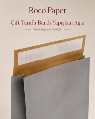 Bantlı Hediye Zarfı 25x30x8 cm Kese  - Gümüş 24'lü Paket