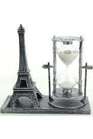 Dekoratif Eyfel Kulesi Kum Saati Gümüş