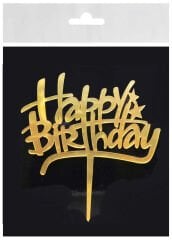 PASTA SÜSÜ PLEKSİ HAPPY BIRHDAY ALTIN PK:10 KL:100