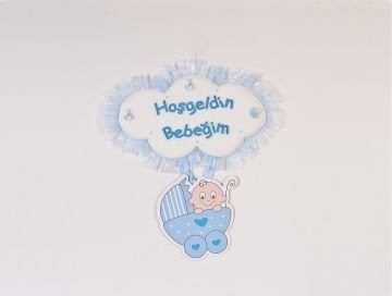 Bebek odası kapı süsü ; Bulut,Pusette Bebek