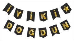 FLAMA İYİKİ DOĞDUN MAKARON SİYAH PK:1 KL:600