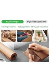 Kraft Rulo Ambalaj Kağıdı, Çeyiz, Hediye Paketleme, Çiçek Buket, DIY Kağıdı, 80 gr - 35cm x 50 metre