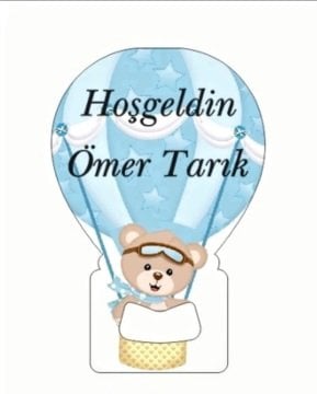 Uv Baskılı Magnet Yıldızlı Ayıcıklı Balon Açacak