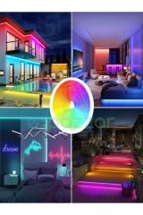 5 mt 16 Renk 4 Fonksiyonlu Esnek Şerit Neon Led