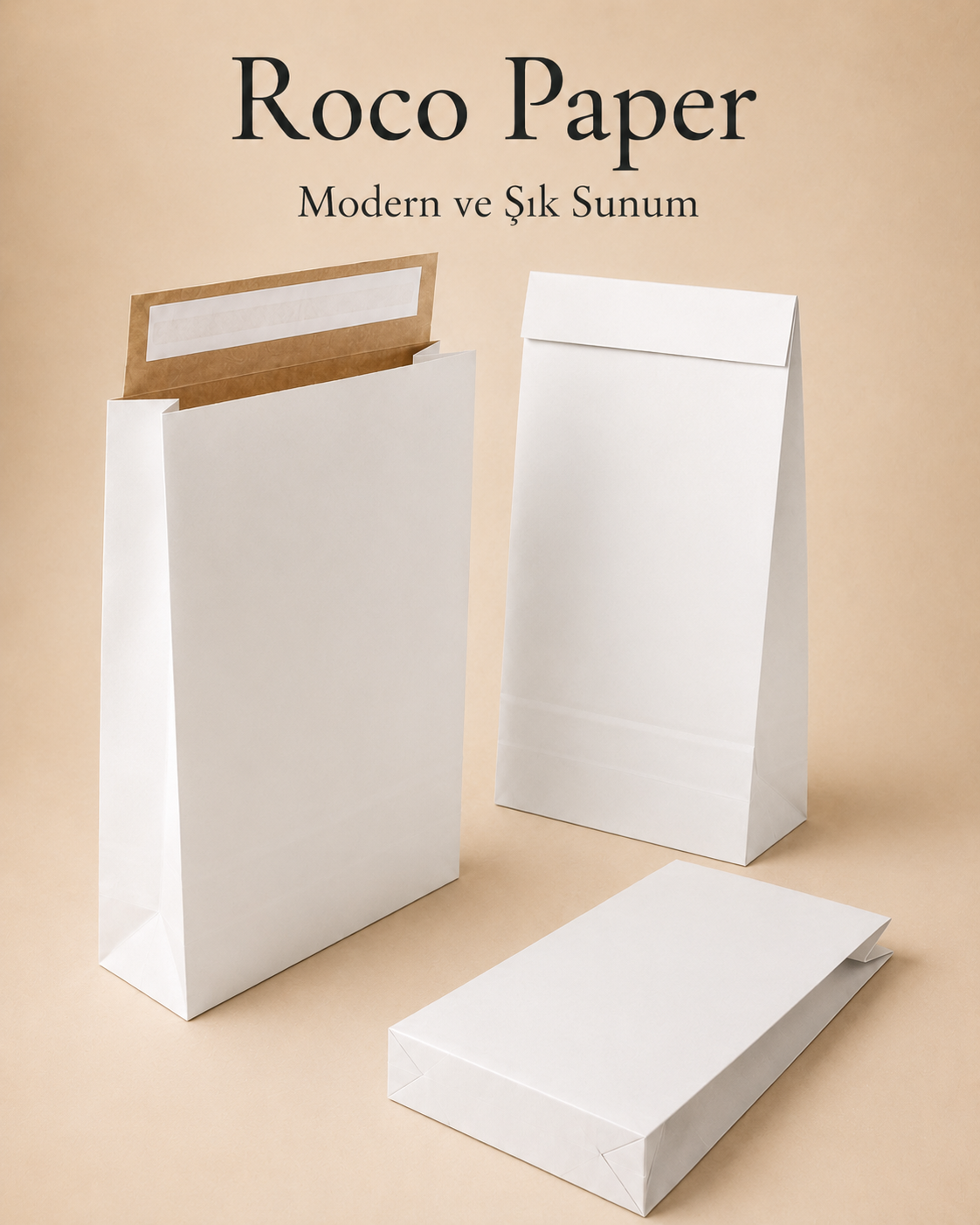 Bantlı Hediye Zarfı 30x40x10 cm Kese - Beyaz 24'lü Paket