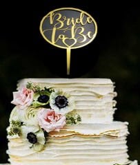 PASTA SÜSÜ PLEKSİ BRIDE TO BE ALTIN PK:10 KL:100