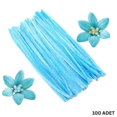 100 lü Şönil Tel (El İşi, DIY, Hobi ve Çiçek Yapım Teli) 6 mm - 30 Cm