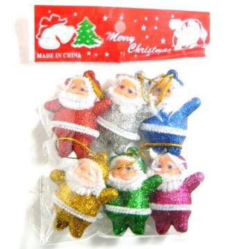 6 lı Noel Baba Karışık renk