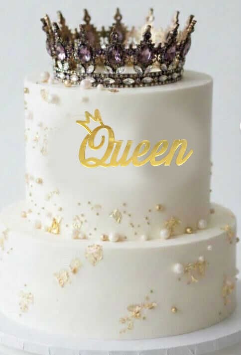 PASTA ÖNÜ SÜSÜ PLEKSİ QUEEN ALTIN PK:10